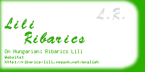 lili ribarics business card